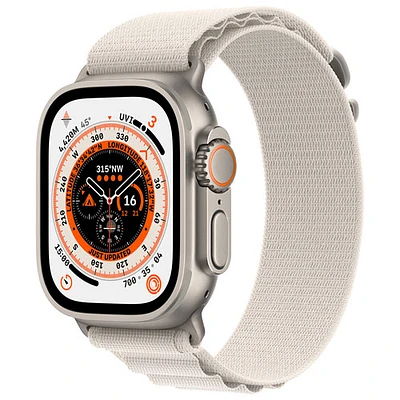 Apple Watch Ultra (GPS + Cellular) avec boîtier de 49 mm en titane et bracelet alpin comète de Rogers - Grand - Financement mensuel