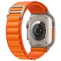 Apple Watch Ultra (GPS + Cellular) avec boîtier de 49 mm en titane et bracelet alpin orange de Rogers - Grand - Financement mensuel