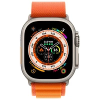 Apple Watch Ultra (GPS + Cellular) avec boîtier de 49 mm en titane et bracelet alpin orange de Rogers - Moyen - Financement mensuel
