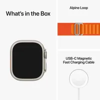Apple Watch Ultra (GPS + Cellular) avec boîtier de 49 mm en titane et bracelet alpin orange de Rogers - Moyen - Financement mensuel