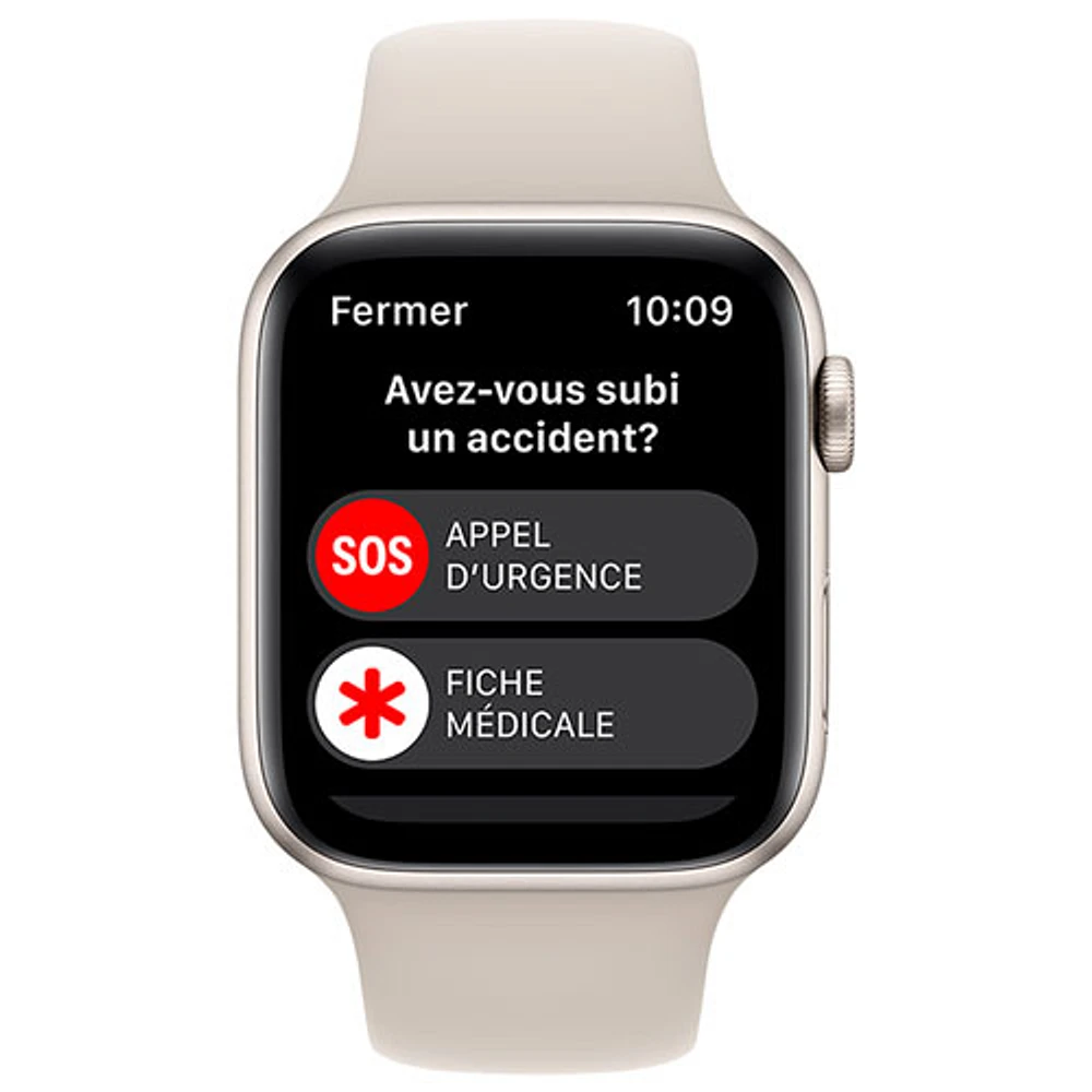 Rogers Apple Watch SE (GPS + Cellular) 44mm Starlight Aluminum Case with Starlight Sport Band (2022) - Monthly Financing