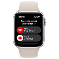 Rogers Apple Watch SE (GPS + Cellular) 44mm Starlight Aluminum Case with Starlight Sport Band (2022) - Monthly Financing