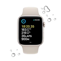 Rogers Apple Watch SE (GPS + Cellular) 44mm Starlight Aluminum Case with Starlight Sport Band (2022) - Monthly Financing