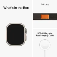 Rogers Apple Watch Ultra (GPS + Cellular) 49mm Titanium Case with Black/Grey Trail Loop - Medium/Large - Monthly Financing