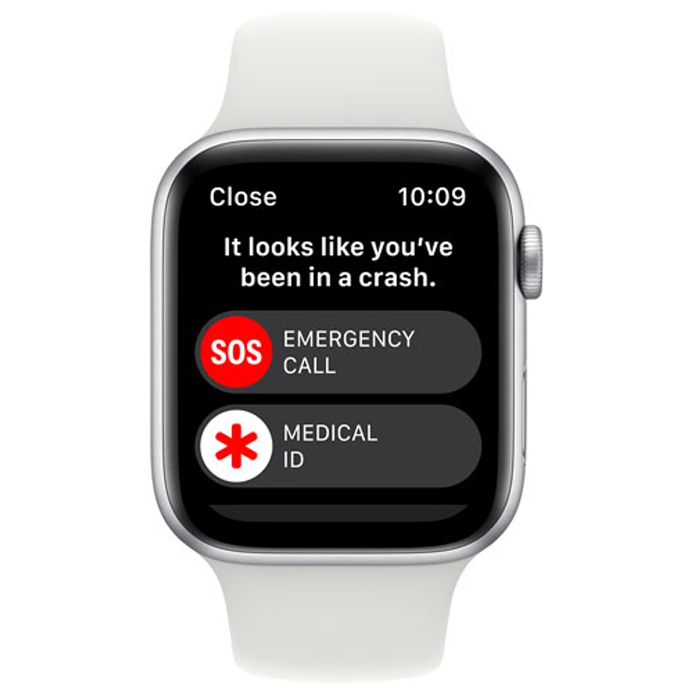 Rogers Apple Watch SE (GPS + Cellular) 44mm Silver Aluminum Case with White Sport Band (2022) - Monthly Financing