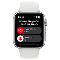 Rogers Apple Watch SE (GPS + Cellular) 44mm Silver Aluminum Case with White Sport Band (2022) - Monthly Financing