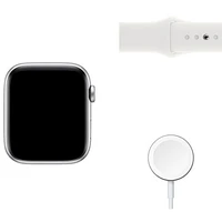 Rogers Apple Watch SE (GPS + Cellular) 44mm Silver Aluminum Case with White Sport Band (2022) - Monthly Financing