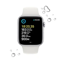 Rogers Apple Watch SE (GPS + Cellular) 44mm Silver Aluminum Case with White Sport Band (2022) - Monthly Financing