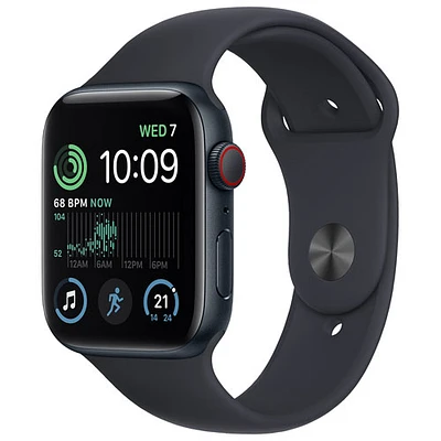 Rogers Apple Watch SE (GPS + Cellular) 44mm Midnight Aluminum Case with Midnight Sport Band (2022) - Monthly Financing