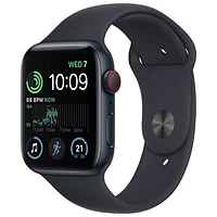 Rogers Apple Watch SE (GPS + Cellular) 44mm Midnight Aluminum Case with Midnight Sport Band (2022) - Monthly Financing