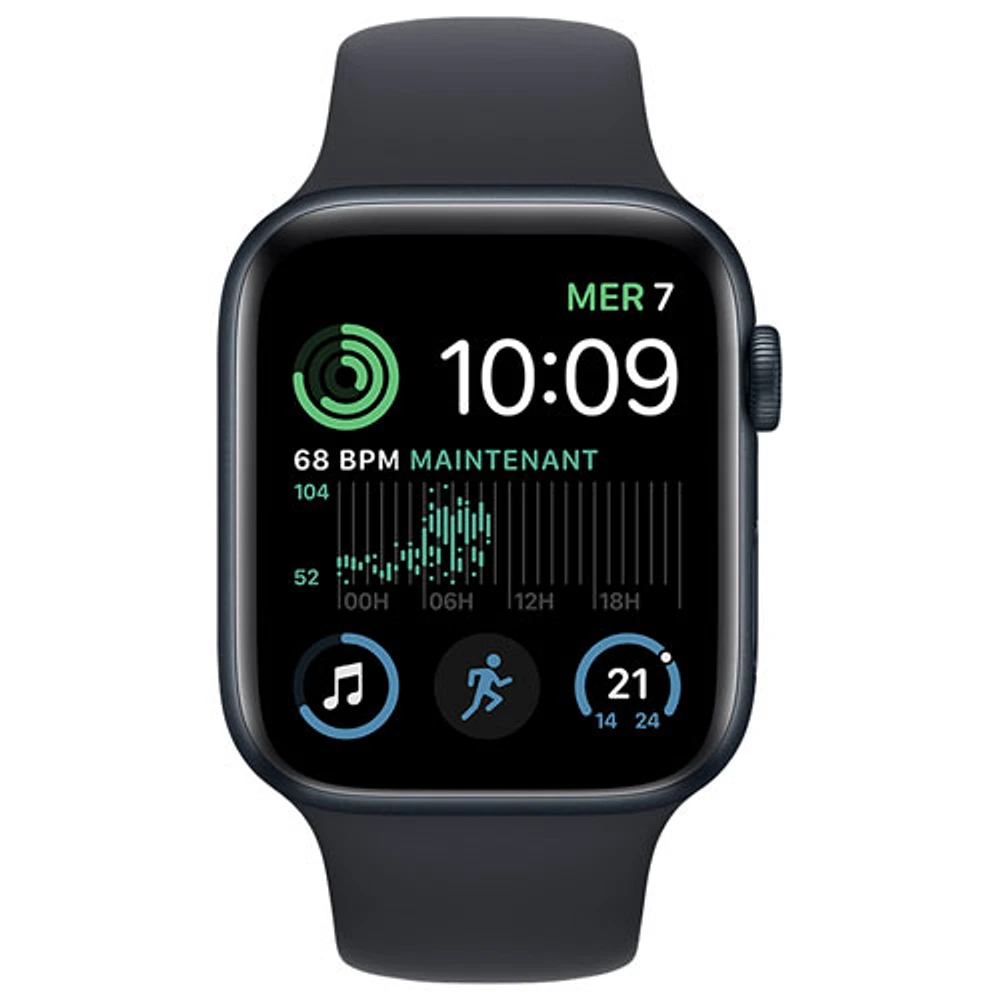 Rogers Apple Watch SE (GPS + Cellular) 44mm Midnight Aluminum Case with Midnight Sport Band (2022) - Monthly Financing