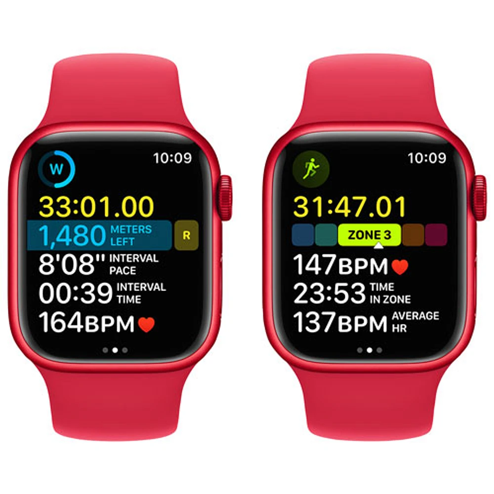Rogers Apple Watch Series 8 (GPS + Cellular) 41mm (PRODUCT)RED Aluminum Case with (PRODUCT)RED Sport Band - S/M - Monthly Financing