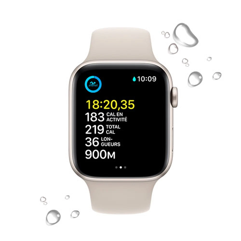 Virgin Plus Apple Watch SE (GPS + Cellular) 44mm Starlight Aluminum Case w/ Starlight Sport Band (2022) - Monthly Financing