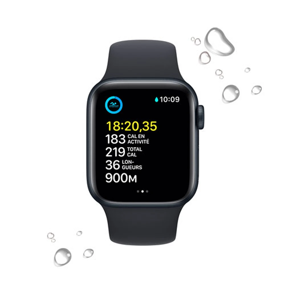 Virgin Plus Apple Watch SE (GPS + Cellular) 40mm Midnight Aluminum Case w/ Midnight Sport Band (2022) - Monthly Financing