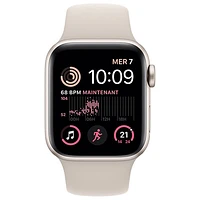 Bell Apple Watch SE (GPS + Cellular) 40mm Starlight Aluminum Case w/ Starlight Sport Band (2022) - Monthly Financing