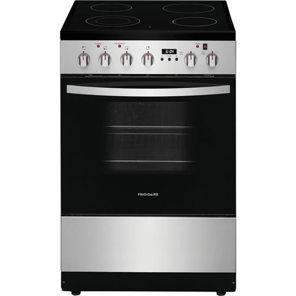 Cuisinière électrique autonome à 4 éléments de 1,9 pi³ 24 po de Frigidaire (FCFE242CAS) - Inox