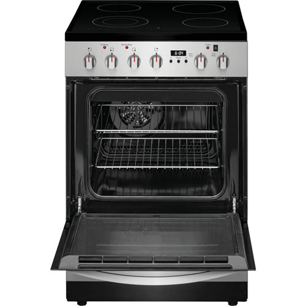 Cuisinière électrique autonome à 4 éléments de 1,9 pi³ 24 po de Frigidaire (FCFE242CAS) - Inox