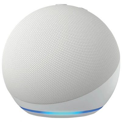 Haut-parleur intelligent Echo Dot d'Amazon (5e génération) avec Alexa - Blanc glacier