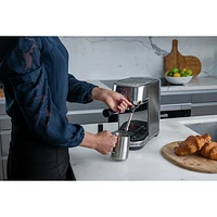 Refurbished (Good) - Breville Bambino Plus Automatic Espresso Machine - Black Stainless Steel - Remanufactured by Breville