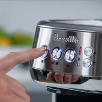 Refurbished (Good) - Breville Bambino Plus Automatic Espresso Machine - Black Stainless Steel - Remanufactured by Breville
