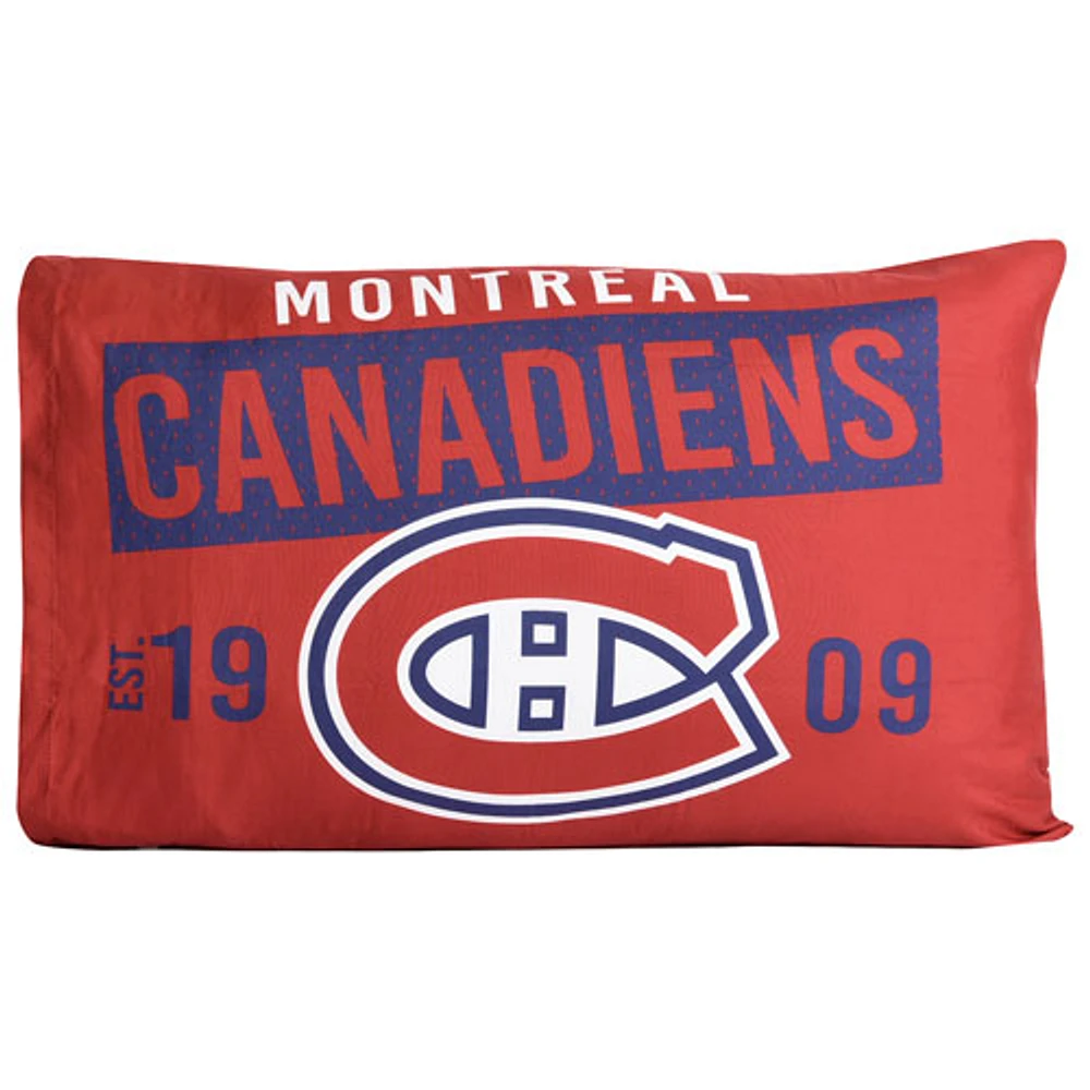 Taie d'oreiller 2 pièces de la LNH - Canadiens de Montréal
