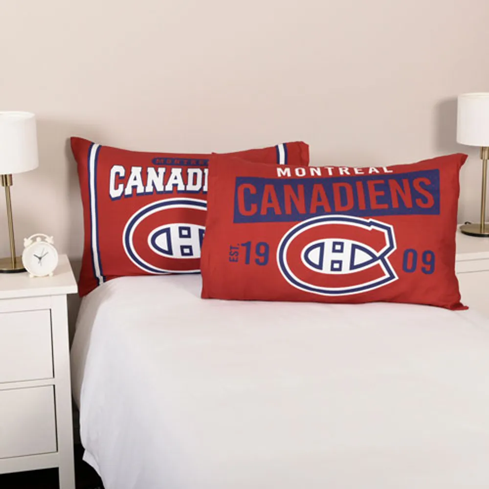 Taie d'oreiller 2 pièces de la LNH - Canadiens de Montréal