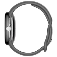 Montre Pixel Watch de Google (GPS + LTE) TELUS avec boîtier de 40 mm en acier inoxydable argenté et bracelet sport anthracite - Financement mensuel