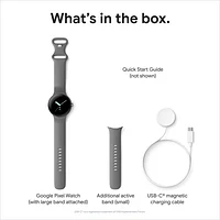 Montre Pixel Watch de Google (GPS + LTE) TELUS avec boîtier de 40 mm en acier inoxydable noir et bracelet sport obsidien - Financement mensuel