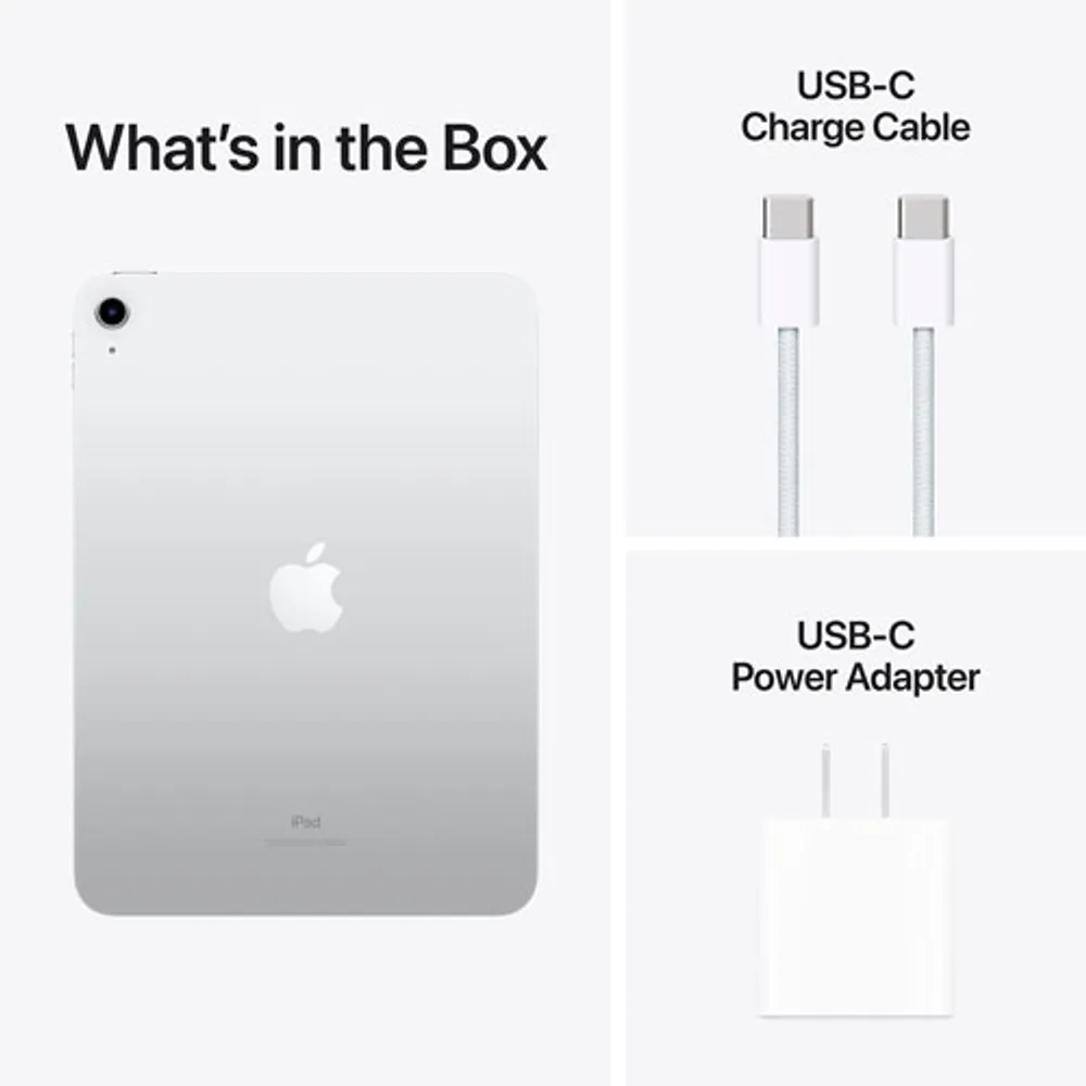 iPad de 10,9 po et de 64 Go d'Apple avec Wi-Fi 6 (10e génération) - Argenté