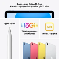 Apple iPad 10.9" 64GB with Wi-Fi 6 & 5G (10th Generation) - Blue