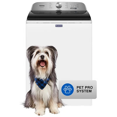 Laveuse à chargement par le haut 5,4 pi³ Pet Pro de Maytag (MVW6500MW) - Blanc