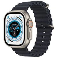 Virgin Plus Apple Watch Ultra (GPS + Cellular) 49mm Titanium Case with Midnight Ocean Band