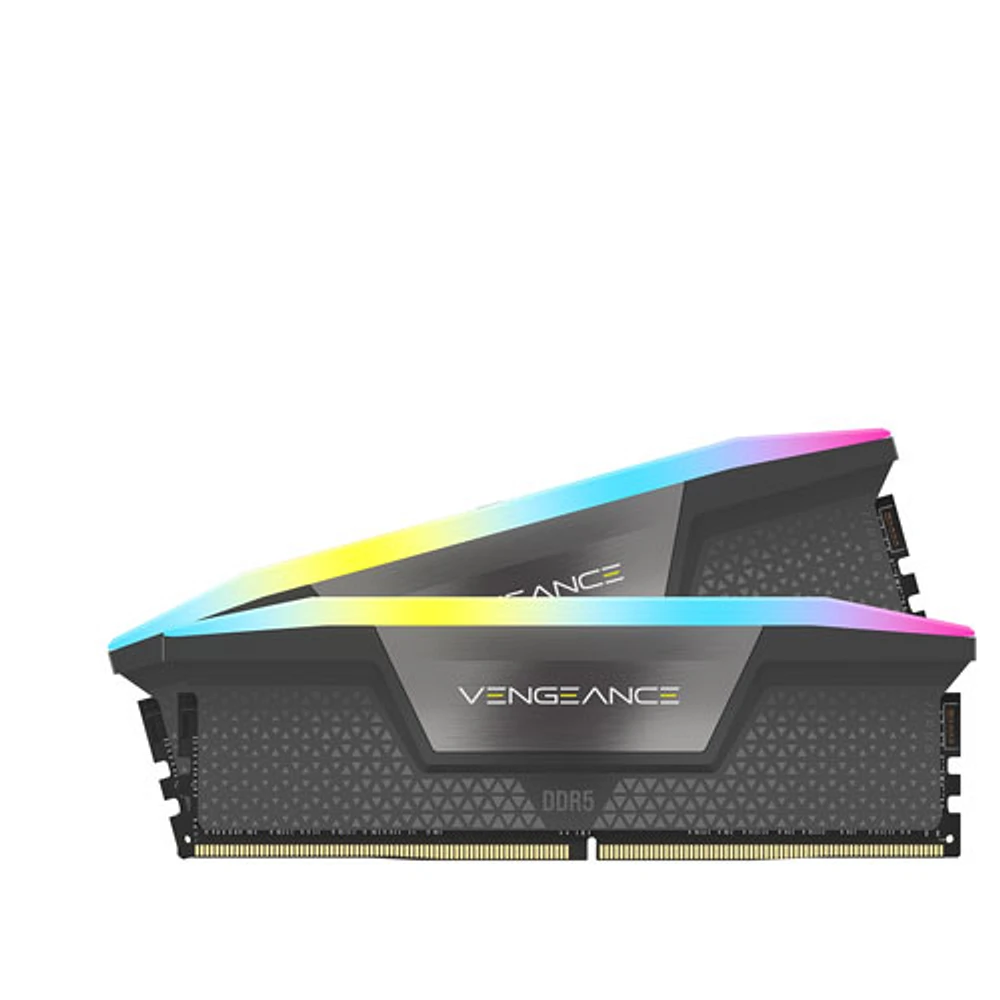 Mémoire d'ordinateur de bureau DDR5 5600 MHz 32 Go (2 x 16 Go) Vengeance de Corsair pour carte mère d'Intel (CMH32GX5M2B5600C40K)