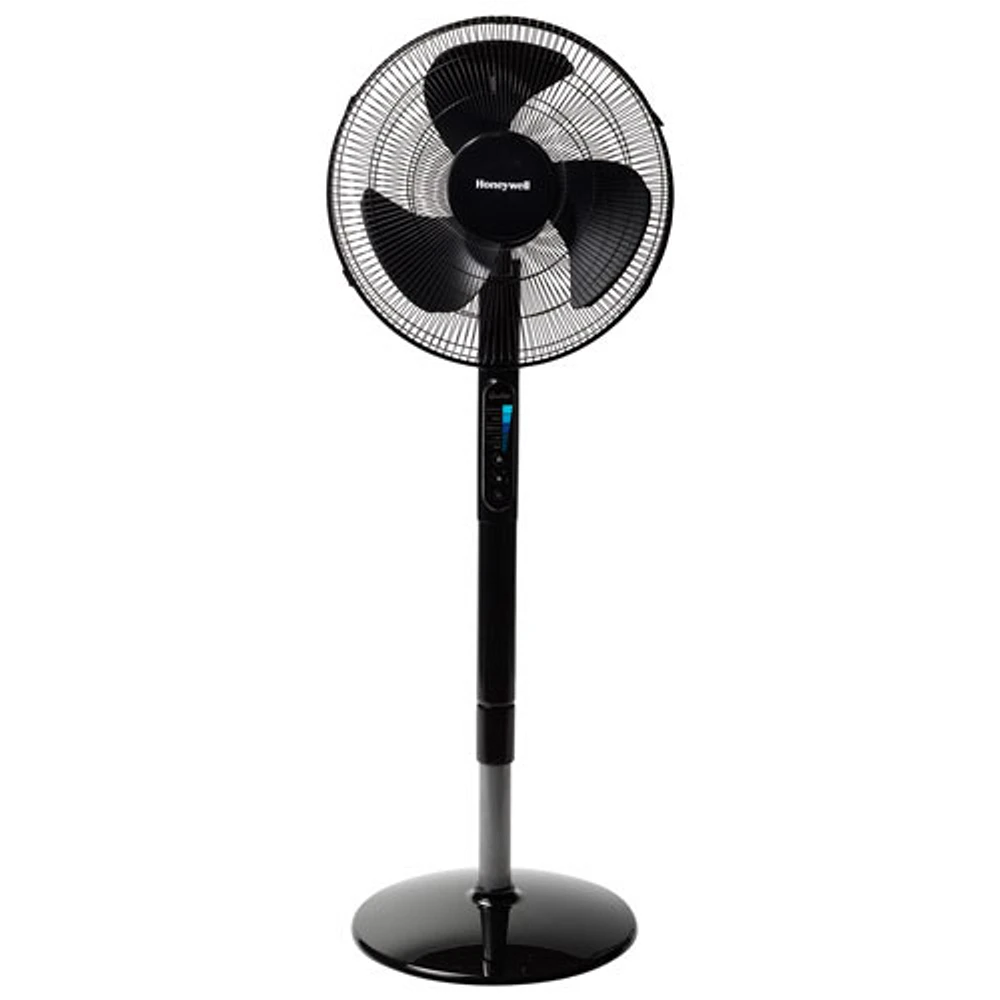 Ventilateur oscillant sur pied à 5 vitesses Quiet Set de Honeywell - 16 po - Noir