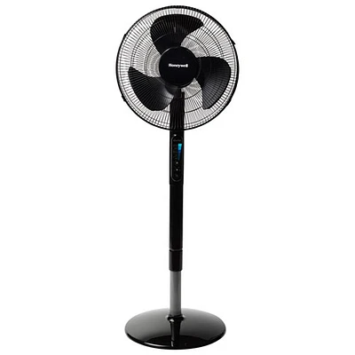 Ventilateur oscillant sur pied à 5 vitesses Quiet Set de Honeywell - 16 po - Noir