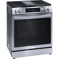 Frigidaire Gallery 30" 6.1 Cu. Ft. 5-Burner Freestanding Gas Range (GCFG3060BF) - Smudge-Proof Stainless Steel