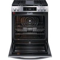 Frigidaire Gallery 30" 6.1 Cu. Ft. 5-Burner Freestanding Gas Range (GCFG3060BF) - Smudge-Proof Stainless Steel