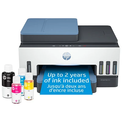 Imprimante à jet d'encre tout-en-un sans fil Supertank Smart Tank 7602 de HP - Jusqu'à 2 ans d'encre inclus*
