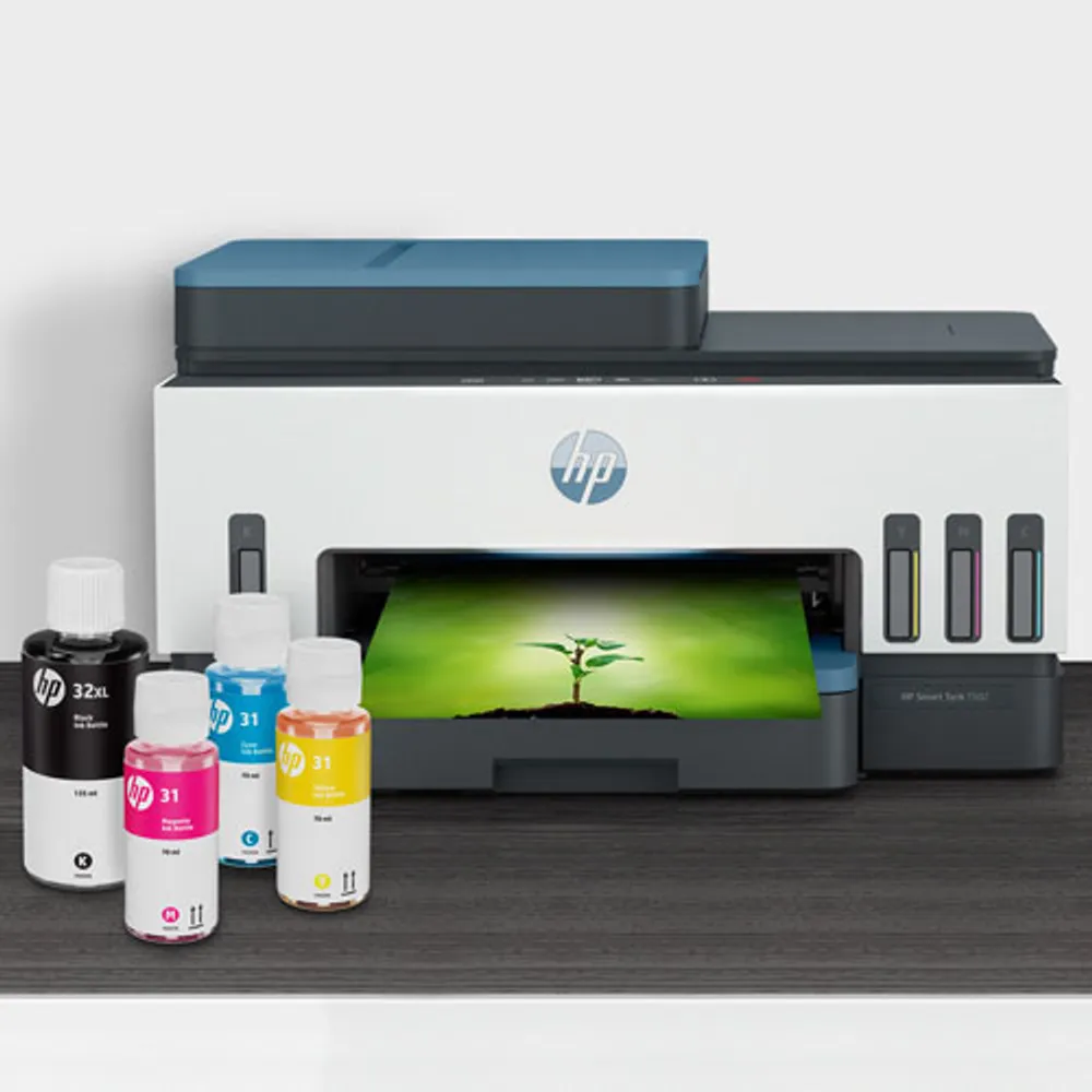 Imprimante à jet d'encre tout-en-un sans fil Supertank Smart Tank 7602 de HP - Jusqu'à 2 ans d'encre inclus*