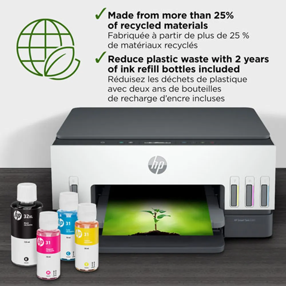 Imprimante à jet d'encre tout-en-un sans fil Supertank Smart Tank 6001 de HP - Jusqu'à 2 ans d'encre inclus*