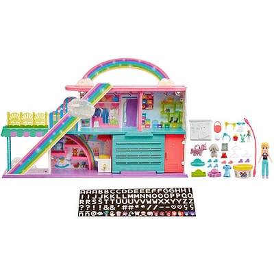Coffret de jeu Centre commercial arc-en-ciel Polly Pocket de Mattel