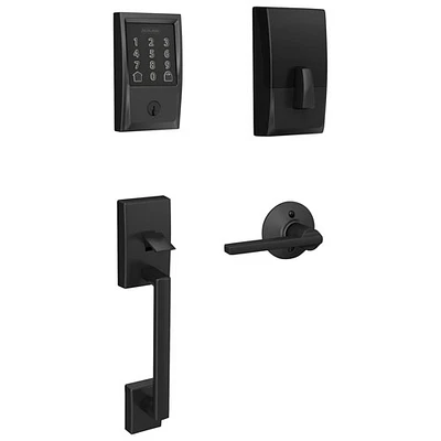 Poignée à serrure intelligente et pêne dormant Wi-Fi Encode de Schlage - Noir mat - Exclusivité Best Buy