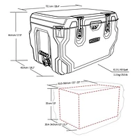 Glacière haute performance de Lifetime - 73 l (65 pte) - Blanc arctique