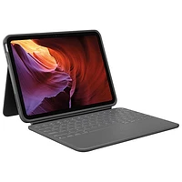 Logitech Rugged Folio Keyboard Case with Spill-Proof Keyboard for iPad (10th Gen & A16 Chip) - Oxford Grey