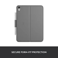 Logitech Slim Folio Keyboard Case with Integrated Bluetooth Keyboard for iPad (10th Gen & A16 Chip) - Oxford Grey