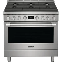 Frigidaire Professional 36" 4.4 Cu. Ft. True Convection 6-Burner Dual Fuel Range (PCFD3670AF) -Stainless