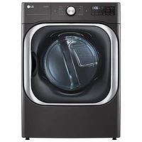 LG 9.0 Cu. Ft. Electric Steam Dryer (DLEX8900B) - Black Steel