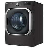 LG 9.0 Cu. Ft. Electric Steam Dryer (DLEX8900B) - Black Steel