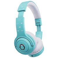 Planet Buddies Kids Wireless Bluetooth Headphones - Light Blue Penguin