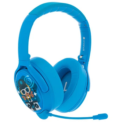 Casque d'écoute Bluetooth à suppression du bruit Cosmos+ (Plus) de BuddyPhones pour enfants - Bleu